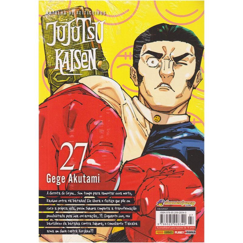 Manga Jujutsu Kaisen Vol. 27 Gege Akutami 192 Páginas Editora